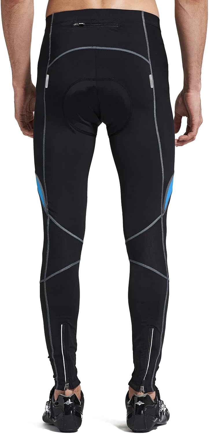 Santic Men's Cycling Bike Pants 4D Padded Long Bicycle Compression Tights Breathable Trousers: Clothing