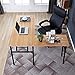 Need L Shaped Desk, Folding Computer Desk, 55 inches x 55 inches L Desk for Home Office, One-Step Assembly Foldable Table, Teak and Black