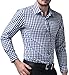 Paul Jones®Men's Casual Oktoberfest Shirt Long Sleeve Plaid Dress Shirt Blue Plaid M