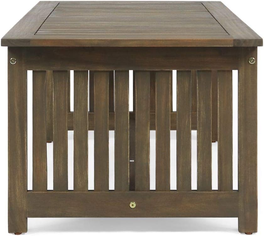 Christopher Knight Home Grace Outdoor Acacia Wood Coffee Table, Gray Finish : Garden & Outdoor