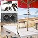 QIQIHOME Patio Parasol Umbrella Hole Ring Cap Plug Set,2-Inch. (Black)