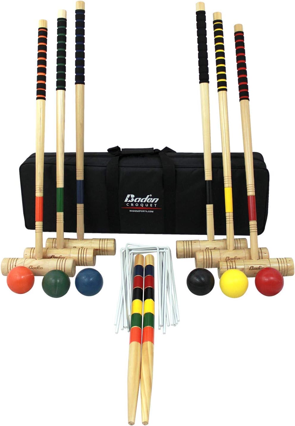 Amazon Com Baden 6 Player Champions Croquet Set With Soft Grip