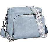 POIUGOYA Crossbody Purses for Women Trendy,Vegan Leather Medium Crossbody Bag,Women's Crossbody Travel Purse Built in Wallet