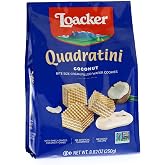 Quadratini Premium Coconut Wafer Cookies 250g/8.82 oz.
