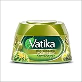 Vatika Naturals Hair Fall Control Styling Hair Cream | Natural Extracts of Cactus, Ghergir & Olive with Nourishing Vatika Oils - 140 ml