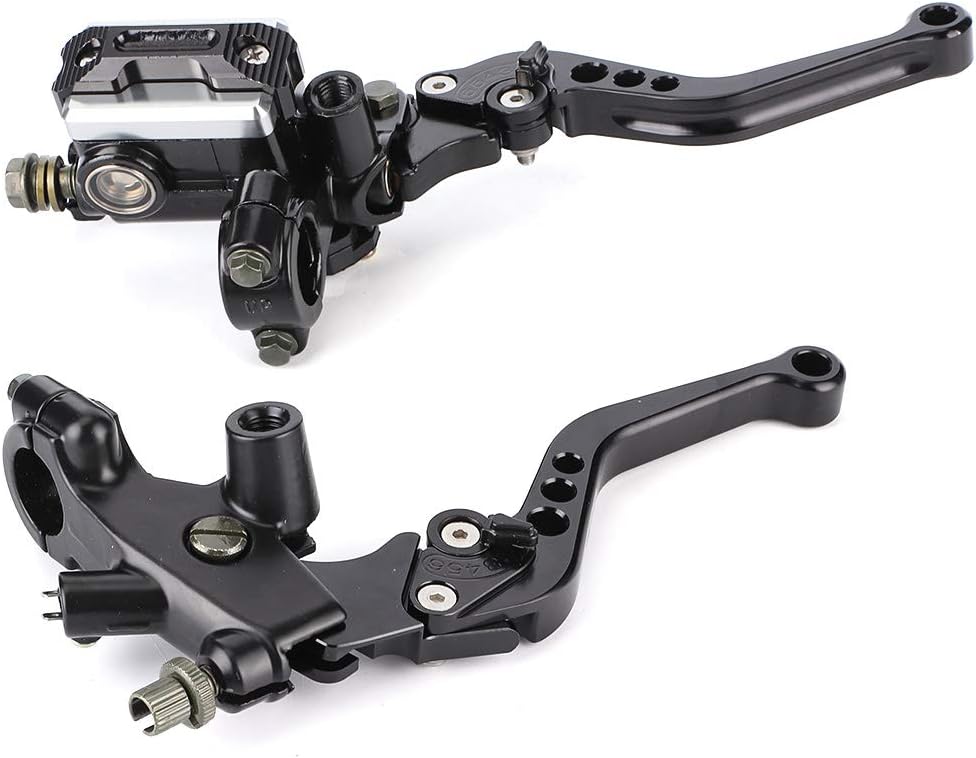 Keenso Motorcycle Brake Master Cylinder, Motorcycle Clutch Lever, Universal 25mm Left & Right for Motorbike Handlebars ATV