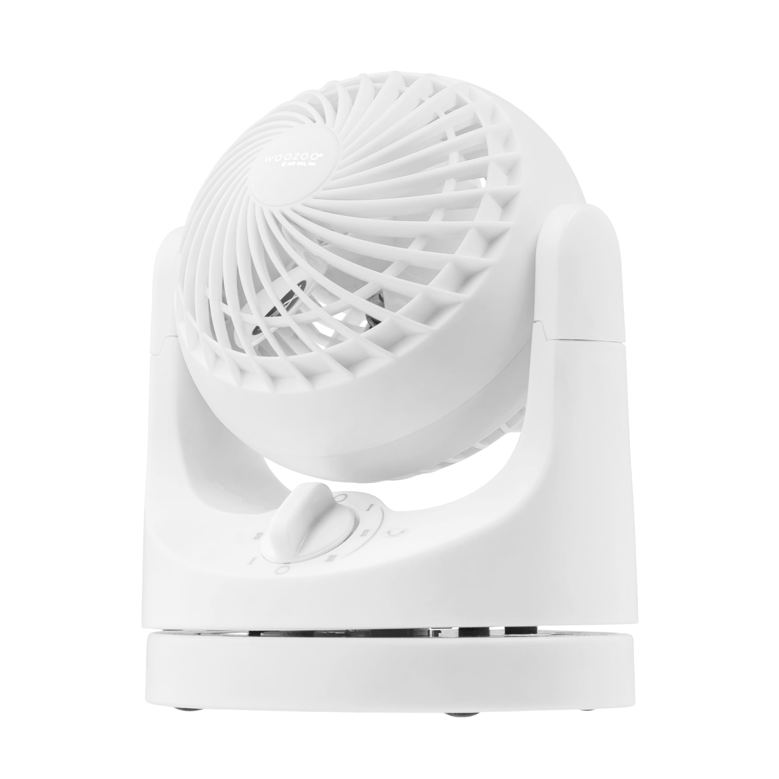 Photo 1 of IRIS USA WOOZOO Desk Fan, Oscillating Table Air Circulator, 3 Speeds, 32ft Max Air Distance, 112° Adjustable Tilt, 27.5db Quiet Motor, Small Fan for Bedroom, Office, Dorm, White