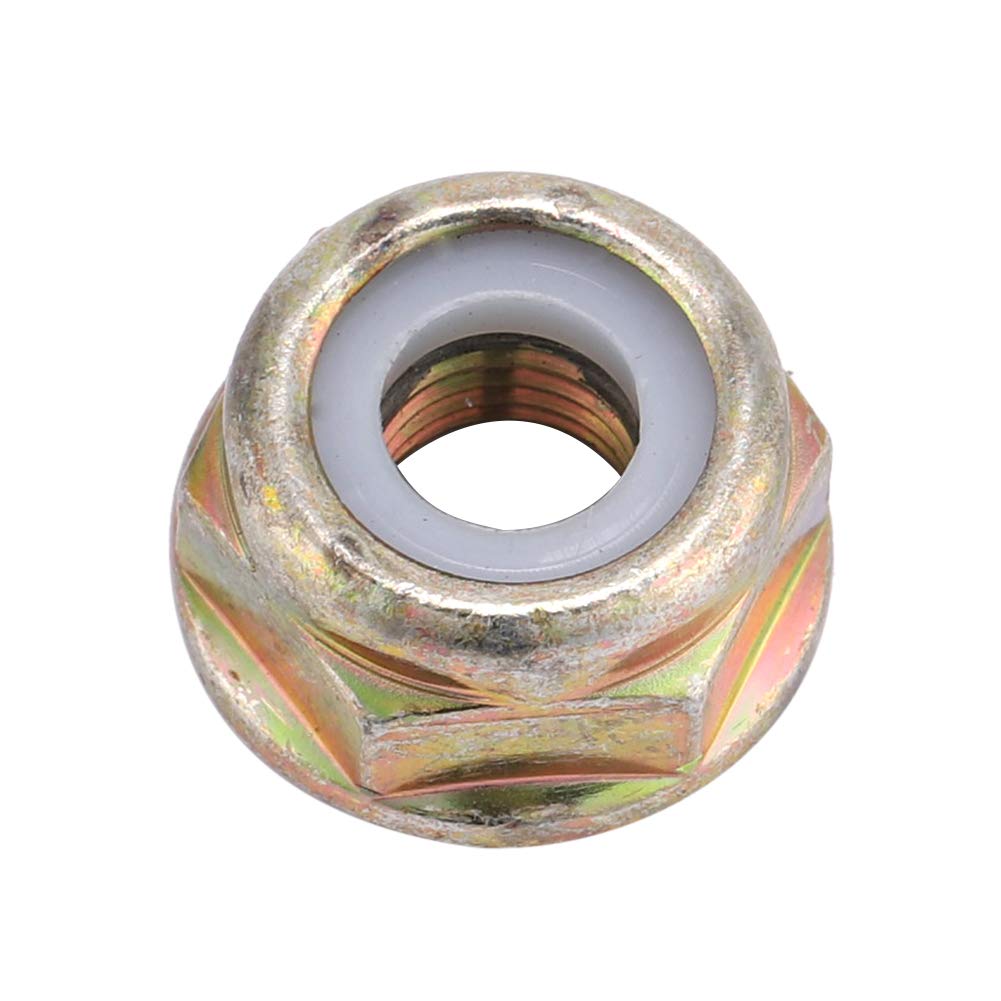 MAGT M10 Flange Nut, Universal M10x1.25 Left Hand Thread Blade Nut Brush Cutter Trimmer Accessories(Gold) (Color : A)