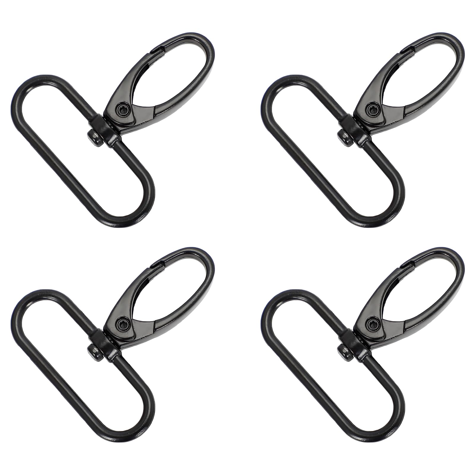 Photo 1 of 1.5 Inch Black Swivel Lobster Claw Clasp for Purse, Bag, Lanyard & DIY Crafts – Heavy Duty 38mm Clips with 360° Rotation (12pcs)