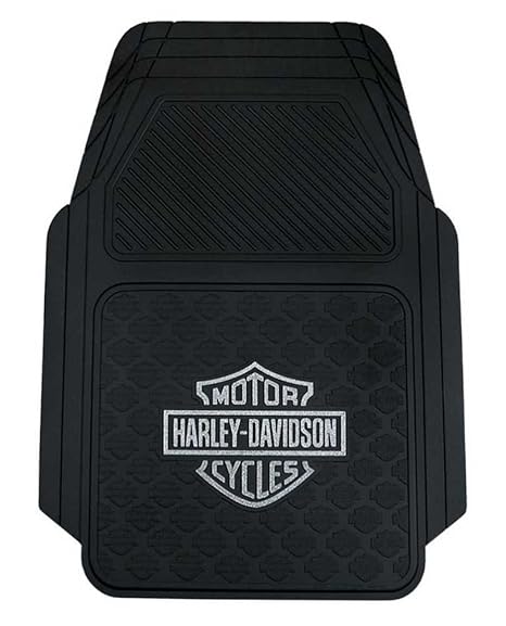 Harley Davidson Silver Bar Shield Trim To Fit Front Floor Mats Set Of 2 P1703