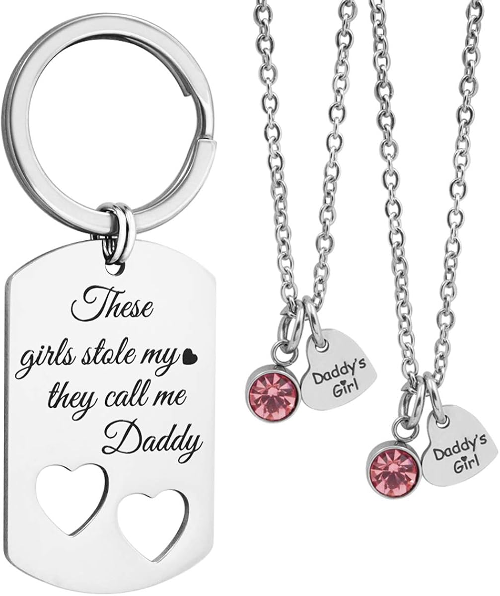 Buy Defusky Father Daughter Gift Daddy Keychain Daughter Heart Charm