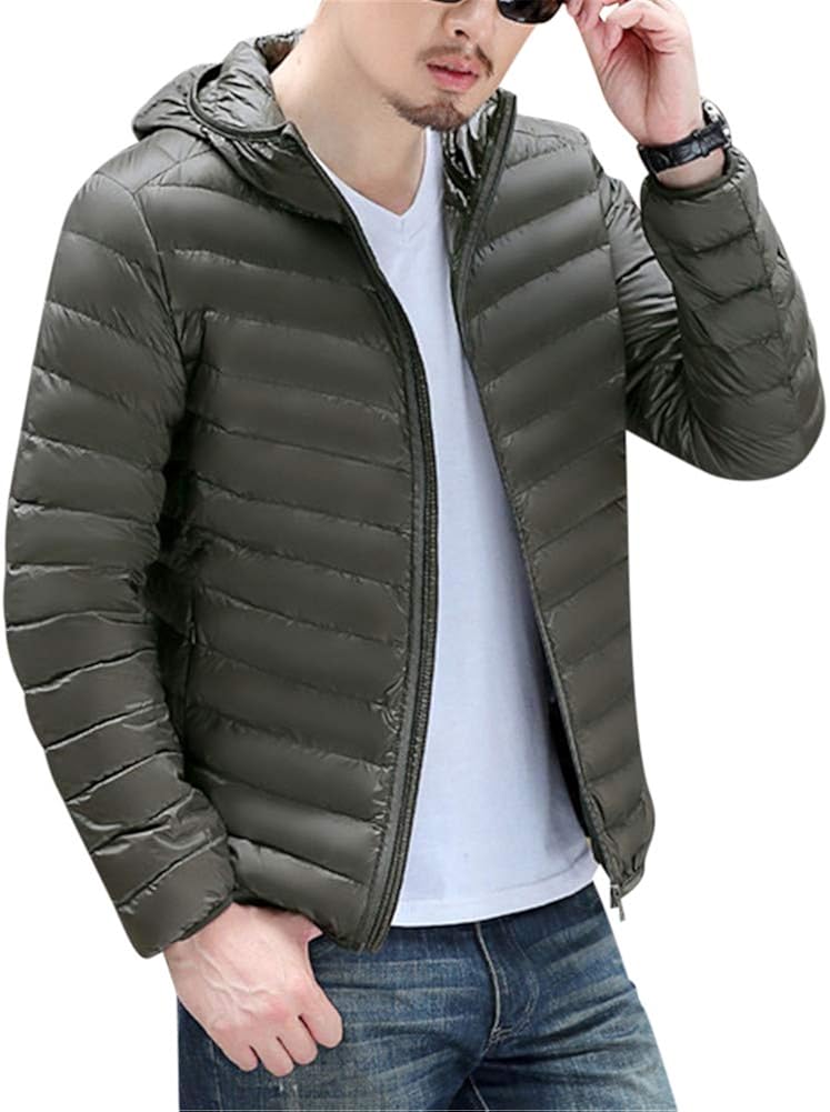 Men's Ultra Light Packable Down Coat Lightweight Puffer Jacket Amazon