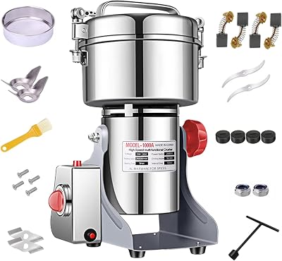 LEJIEYIN 1000g Electric Stainless Steel Cereal Mill High Speed Grinder 2400W