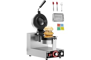 Popfoodex Ufo Burger Maker Machine, 110V Electric Ufo Sandwich Maker w/Adjustable Temperature and Timer, Stainless Steel Ice Cream Burger Maker for Dining Room, Kitchen, Restaurant, Burger Sealer
