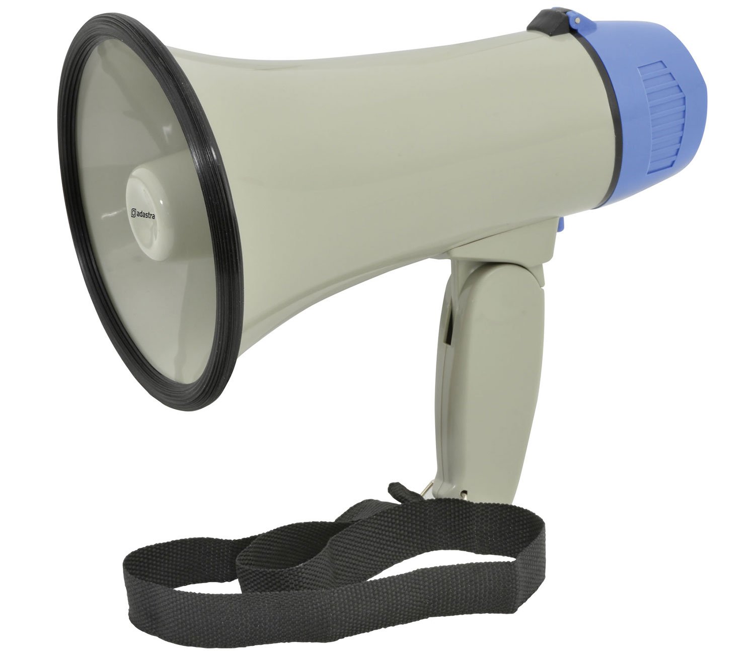 Adastra Portable Megaphone Bull Horn Public Speaker with Siren & Volume Control Battery Operated Voice Hailer for Events, Sports Day, Crowd Control, Clear 200m Range, Compact Carry Strap