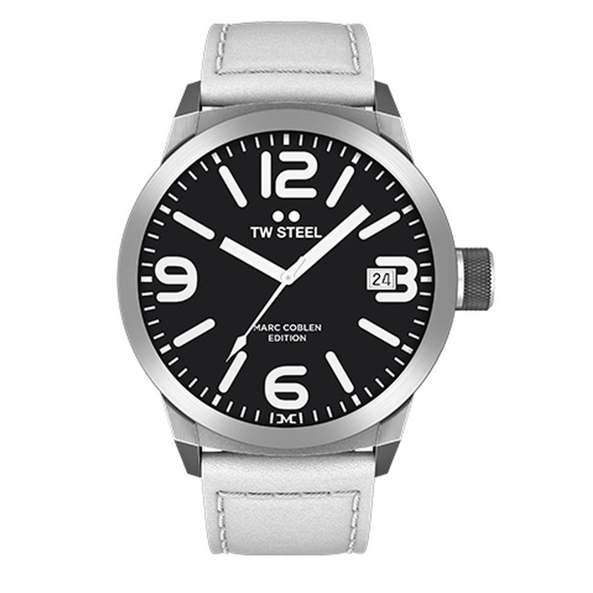 TW steel men's watch Marc Coblen edition TWMC22, leather watch strap