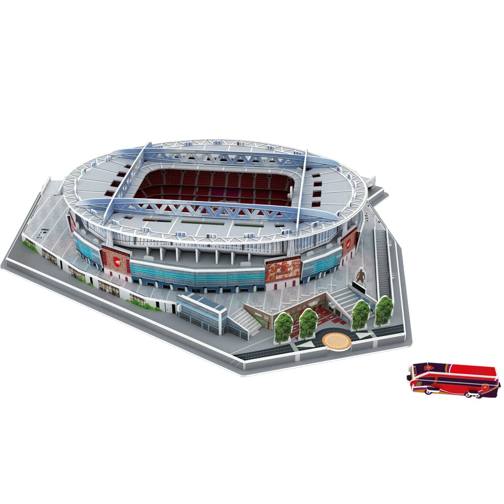 Football Stadium Model 3D Puzzles: DIY 3D Soccer Field Jigsaw Building Kit for Adults and Kid Home Bedroom Office Decoration (85pcs)