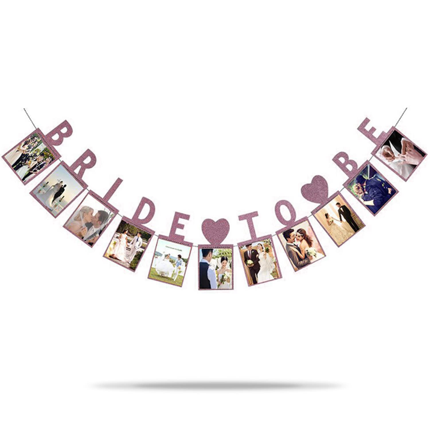 Bride To Be Banner, Bride to Be Bunting Hen Do Party Photo Banner Garland Decor Wedding Bridal with String for Bridal Wedding Engagement A3JHZPLQ (PURPLE)
