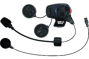 Sena (SMH5-UNIV) Bluetooth Headset and Intercom for Scooters/Motorcycles with Universal Microphone Kit