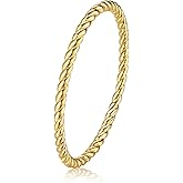 Me&Hz Gold Stackable Rings Thin Band Rings Dainty Gold Rings for Women Trendy Beaded Twist Hammered CZ Stacking Rings 14K Gold Plated Rings for Teen Girls Midi Knuckle Pinky Finger Jewerly