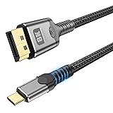 DERSUR USB C to DisplayPort Cable 6.6FT, 8K@60Hz