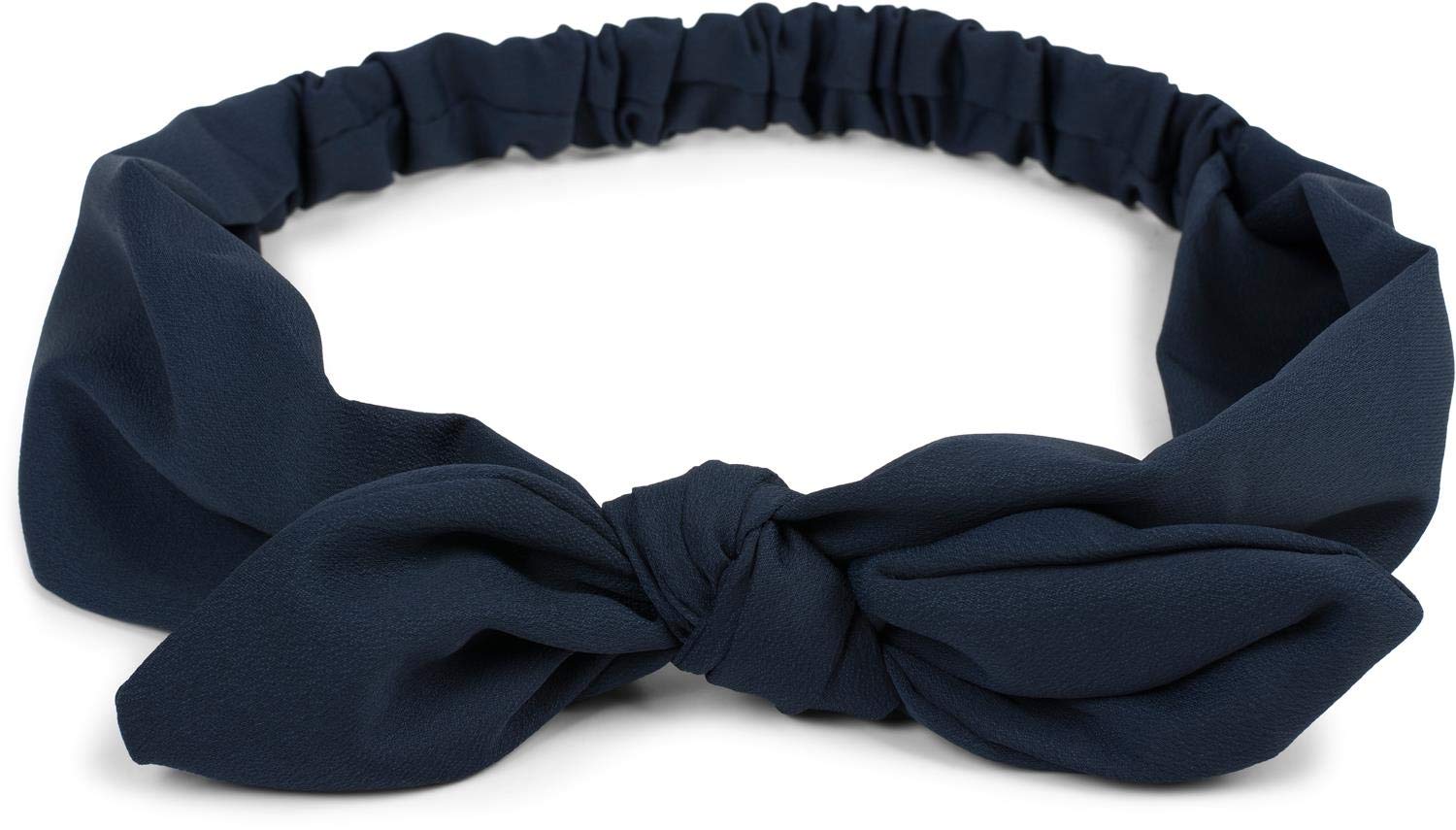 styleBREAKER women hairband plain bow and elastic, hairband, headband, pin-up, rockabilly 04026035, Colour:Dark Blue