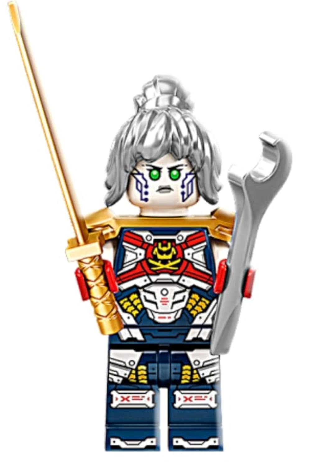 LEGO Ninjago: PIXAL Minifigure with Wrench and Gold Katana P.I.X.A.L.