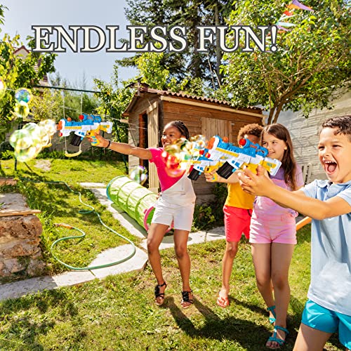 Bubble Gun Lights & Sounds with 2 Bottles Bubble Refill Light Up