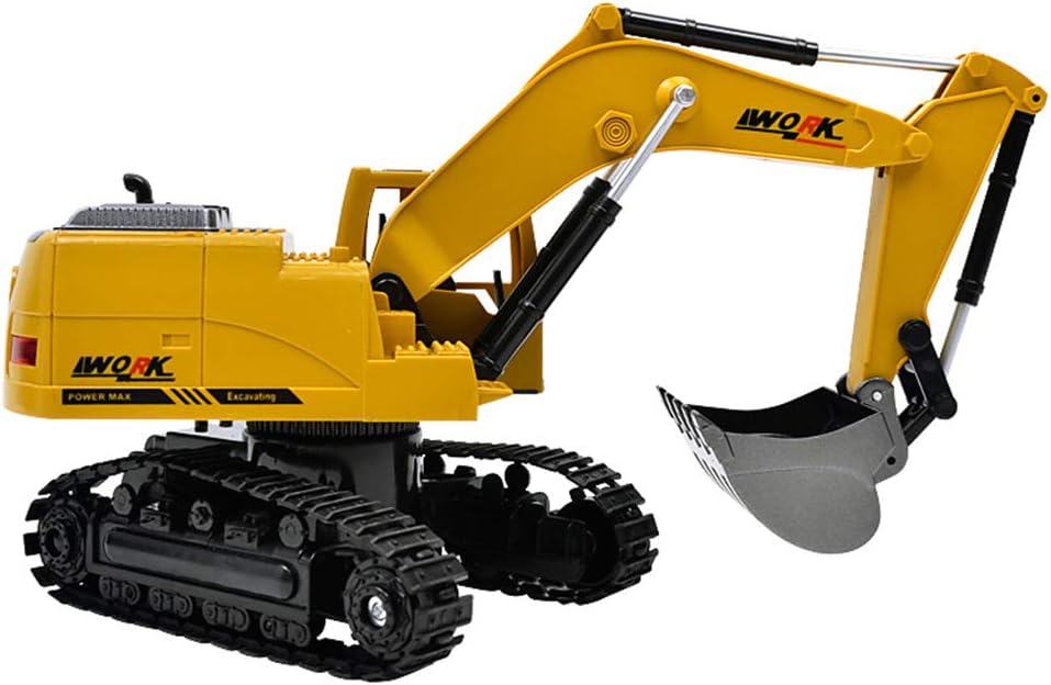 NAYUKY Kids 1:24 Wireless Remote Control Alloy Excavator Toy Children Vehicle Model Boys