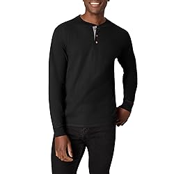 Hanes Men's Beefy Long Sleeve Three-Button Henley