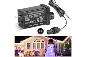 LIGHTINGWILL DC 4.5V 2.7W 0.6A Class 2 Power Supply, IP44 Waterproof Low Voltage LED Transformer, Replacement Yard Inflatable Adapter Driver with US Plug,UL Listed,for Christmas Light,Inflatables 1Pack