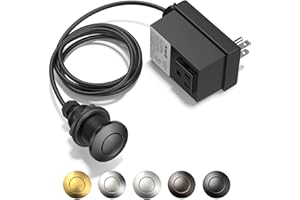 ANWOLL Garbage Disposal Air Switch Kit-Professional，Cordless Sink Top Waste Disposer On/Off，Garbage Disposal Button, Brass Made Cover, UL Listed