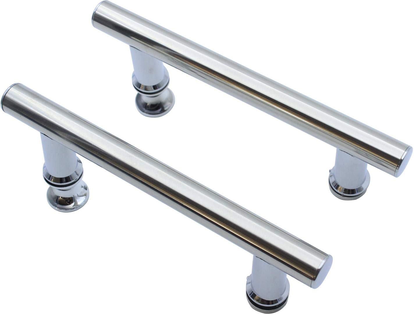 KEABATH Shower Door Handle 2 Pack Shower Door Pull Handle Replacement 145mm Hole to Hole Stainless Steel Glass Door Handle with Plastic knobs