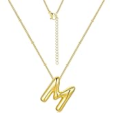Initial Necklace for Women 18K Gold Plated Letter Necklace Jewelry Gift with Initials