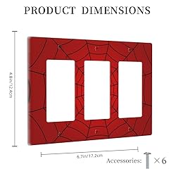 Cuitxrac Red Spider Web Triple Decorator Switch