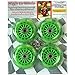 Wiggle Car Polyurethane Replacement Wheels - Green