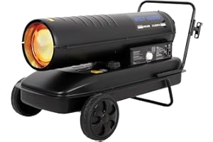 BILT HARD 215,000 BTU Forced Air Kerosene Diesel Heater with Wheels, Portable Torpedo Space Heater with Thermostat Control for Outside, Jobsite, Garage, and Construction Sites, CSA Certified