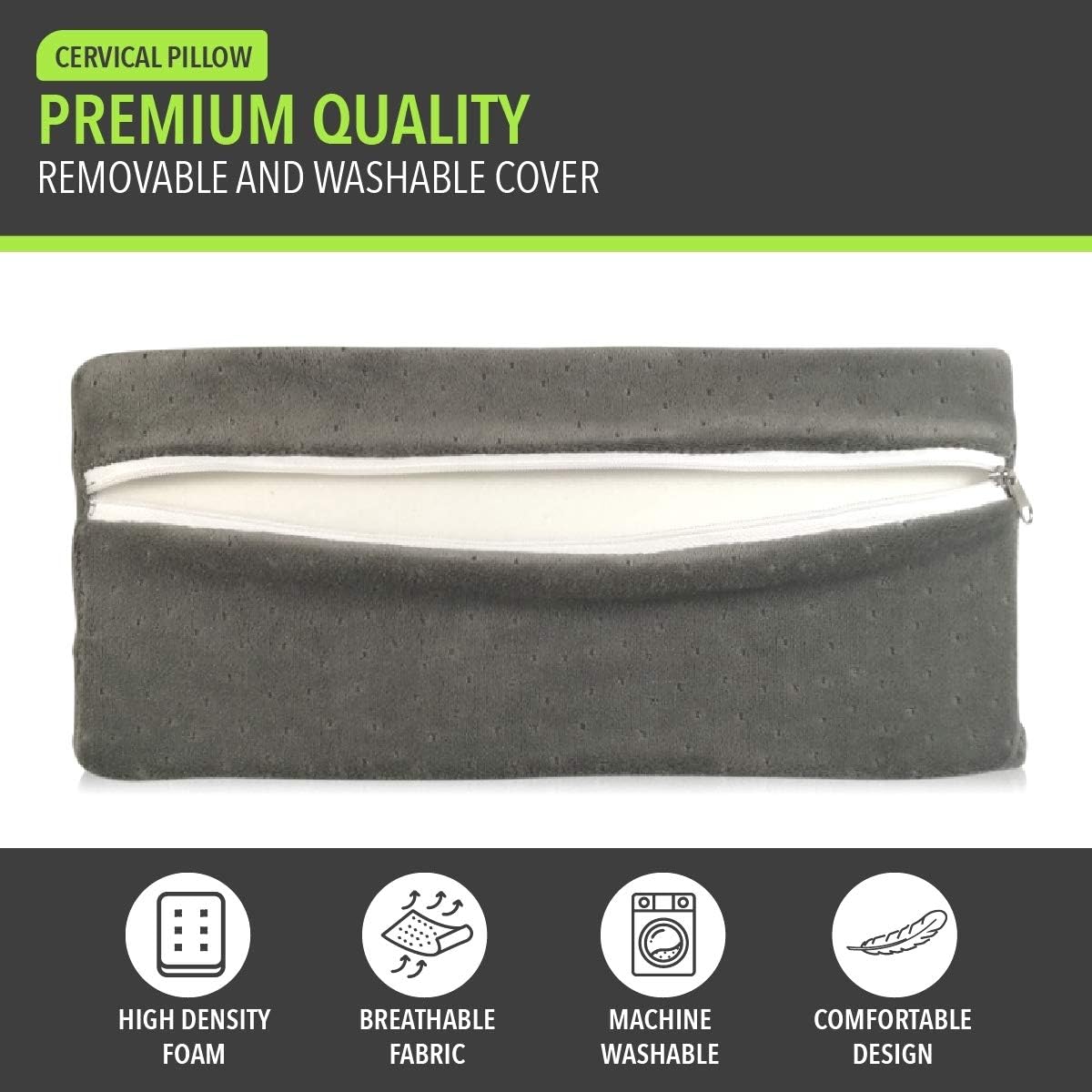 Cervical Traction Chiropractic Wedge Pillow - Neck and Shoulder Pain Relief - Gentle Spinal Correction - Head Posture, Migraine, Headache, Occipital Release: Health & Personal Care