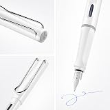 LAMY Safari White Fountain Pen LH Nib M with T 10 Blue Cartridges view 2