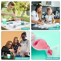 6 pcs Silicone Cup Set, 500ml, 250ml and 125ml for