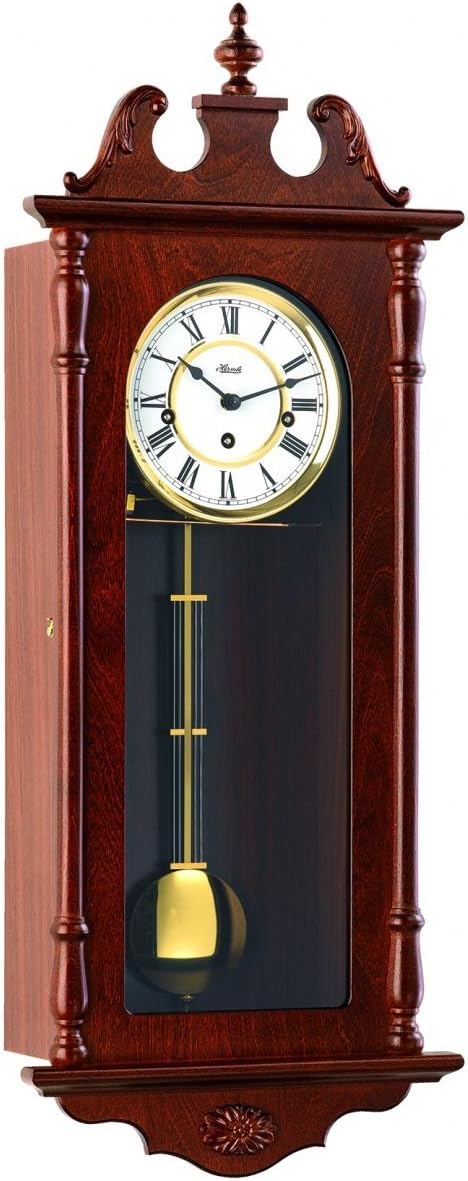 Watching Clocks Hermle Wanstead Mechanical Regulator Wall Clock - Walnut - Westminster Chime