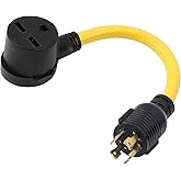 ONETAK NEMA L14-30P to 6-30R ETL Listed 240V 30 Amp Twist Lock 4 Prong Male Plug to 30 Amp 3 Prong Female Outlet Receptacle G