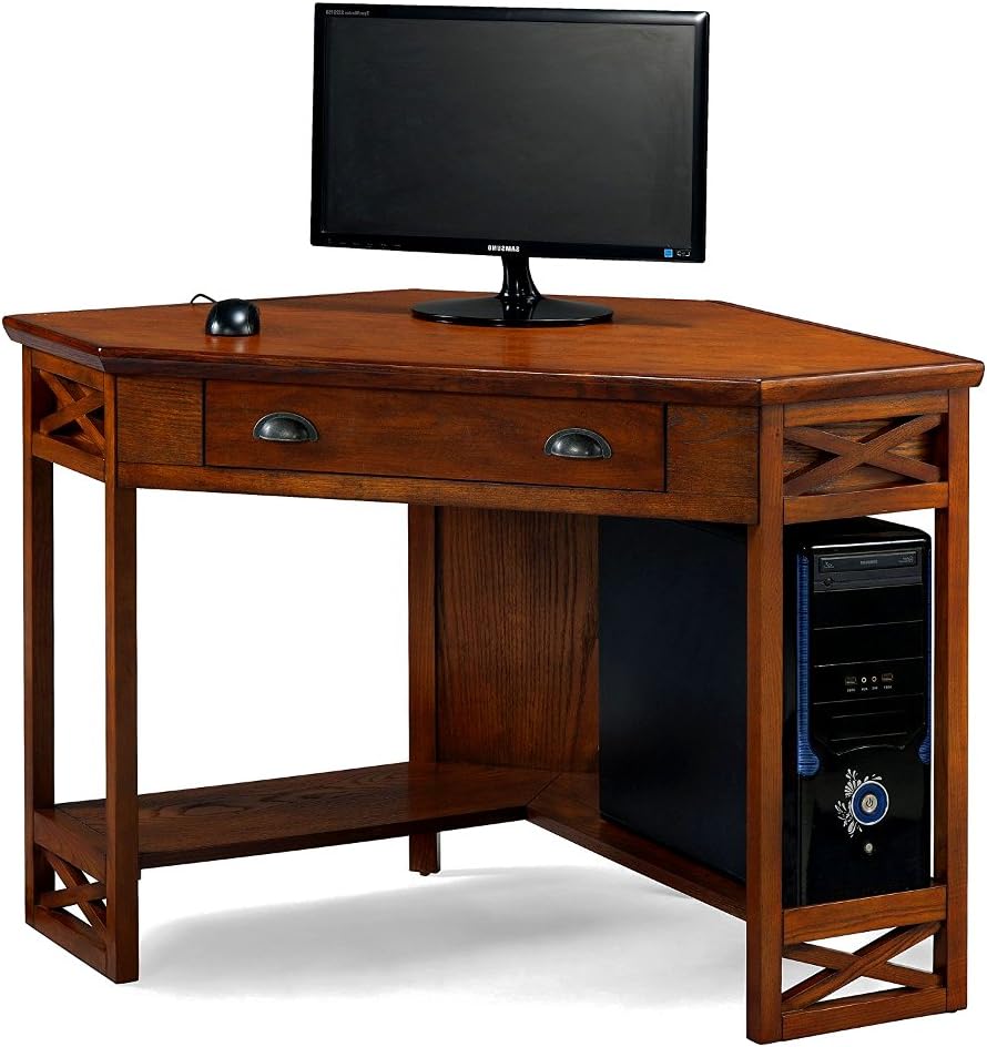 Escritorio rústico de Esquina para Ordenador portátil de Madera de