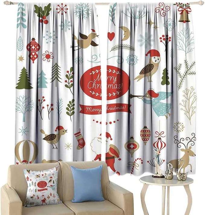 Amazon.com: Exotidecor Christmas Blackout Curtains, Big Set of