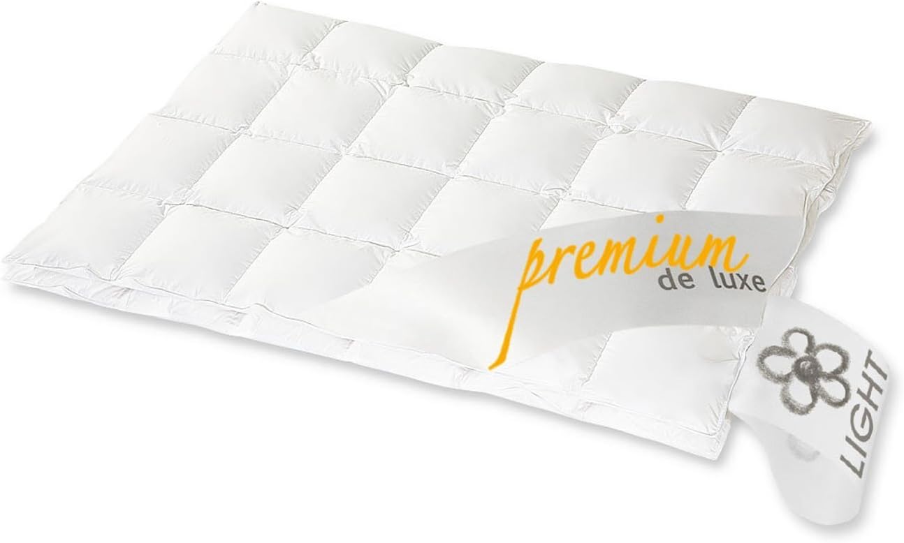 Premium Deluxe - 975.70.004 Light Panelled Duvet 8 x 8 Check Pattern 200 x 200 cm 700 grams