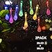 Binval 2-Pack Solar Waterdrop String Lights for Outdoor Patio Lawn Landscape Garden Home Wedding Holiday and Christmas decorations[19.7feet - 6m - 30LED-Multi Color]