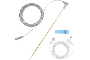 TLPCRKI Grounding Rod with 39ft Wire, Portable Grounding Rod for Earthing, Grounded Earth Connected Products, Easy to Use with Grounding Mat, Grounding Sheet, Pillowcase, Blankets