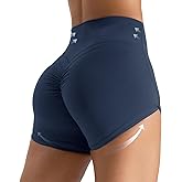 Womens Butterlift High Waist Scrunch Butt Biker Shorts 3 Inches No Front Seam Workout Yoga Gym Booty Shorts