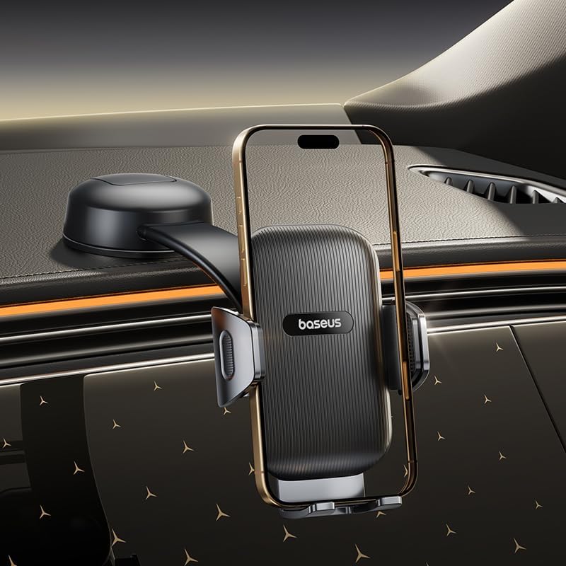 Suporte para telemóvel de ar C03, ventosa para automóvel, suporte universal para tablier e para-brisas, dupla rotação de 360° para iPhone Samsung Todos os smartphones