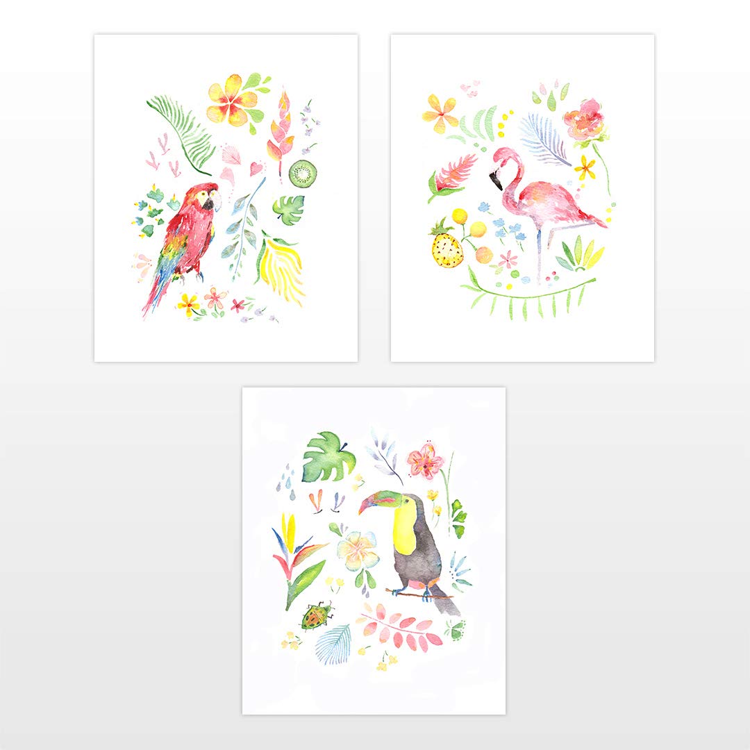 Toucan And Flamingo Art Print Toucan Decor Tropical Bird Flamingo Print Flamingo Painting Flamingo Wall Art Tropical Wall Art Tropical Decor Giclee Prints Safarni Org
